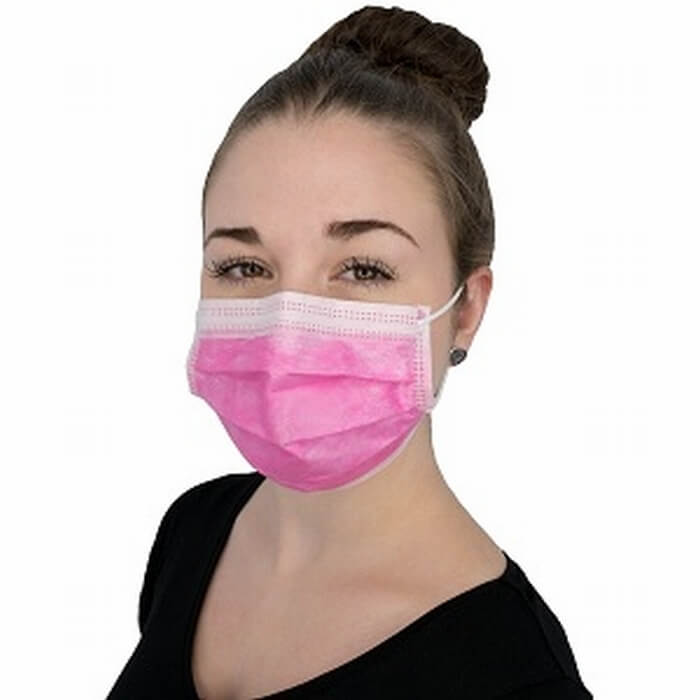 Mondkapje nagelstyliste roze