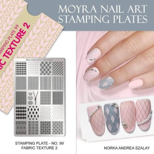 Moyra Nail Art stempelplaat 99 Fabric texture 2