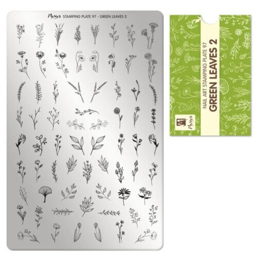 Moyra Nail Art stempelplaat 97 Green Leaves 2