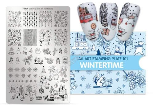 Moyra Nail Art stempelplaat 101 Wintertime