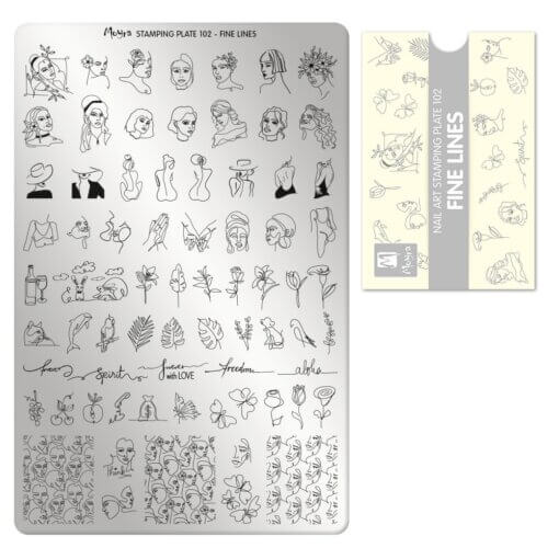 Moyra Nail Art stempelplaat 102 Fine lines