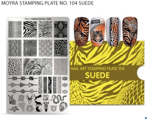 Moyra Nail Art stempelplaat 104 Suede