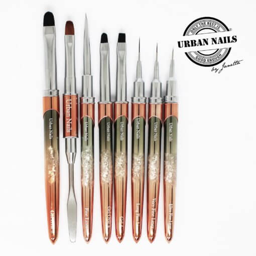 Rose Gold Spatula Double brush penseel - Urban Nails - Afbeelding 2