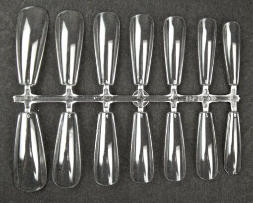 Press-on / Showtips Coffin clear 72x