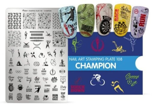 Moyra Nail Art stempelplaat 108 Champion
