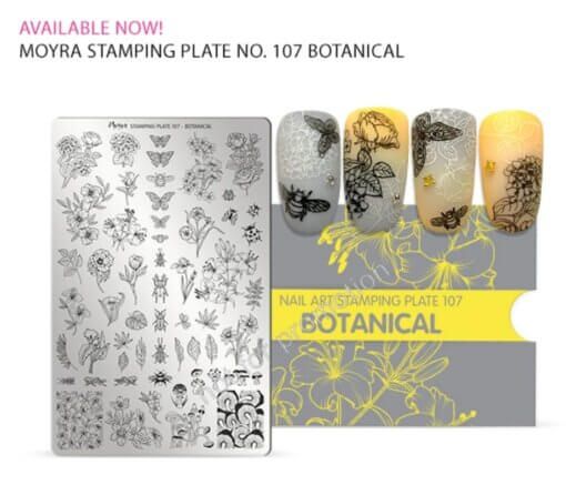 Moyra Nail Art stempelplaat 107 Botanical