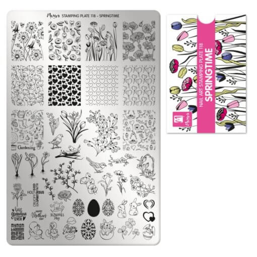 Moyra Nail Art stempelplaat 118 Springtime