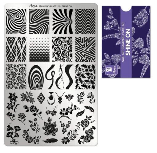 Moyra Nail Art stempelplaat 121 Shine on