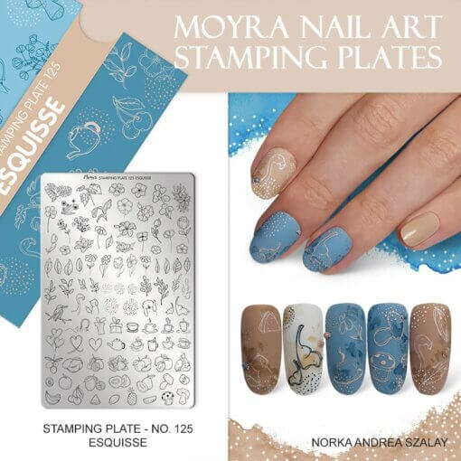 Moyra nailart Stamping Plate 125 Esquisse