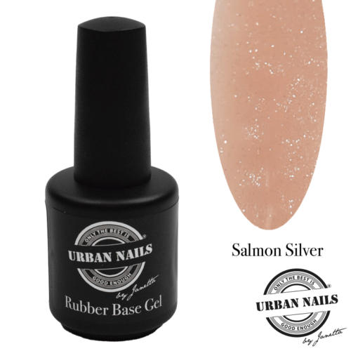 Urban Nails Rubber Base - RIAB - Salmon Silver