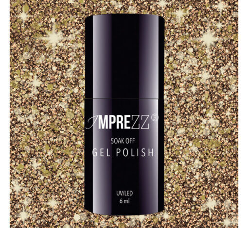 IMPREZZ® Gellak | 21 | 6 ml. | Goud glitter grof