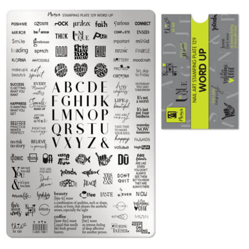 Moyra nailart Stamping Plate 129 Word up