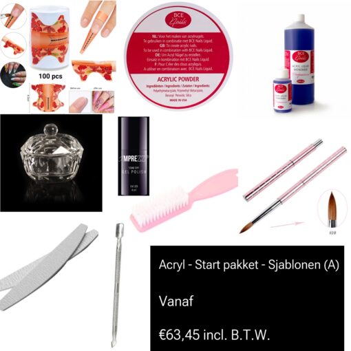Start pakket A - Acryl - Sjablonen