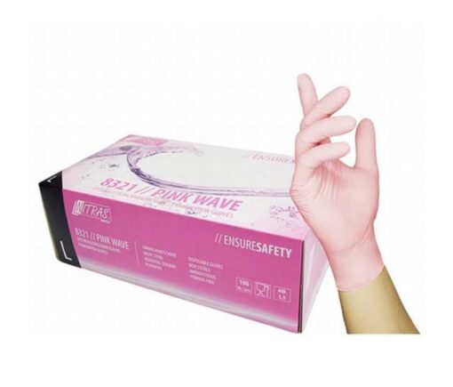 Nitril Handschoenen 100 stuks roze (nitras) M