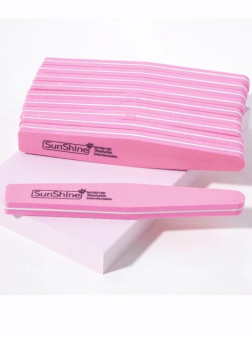 Roze spons / buffer vijl medium sun shine 1 stuk sunshine