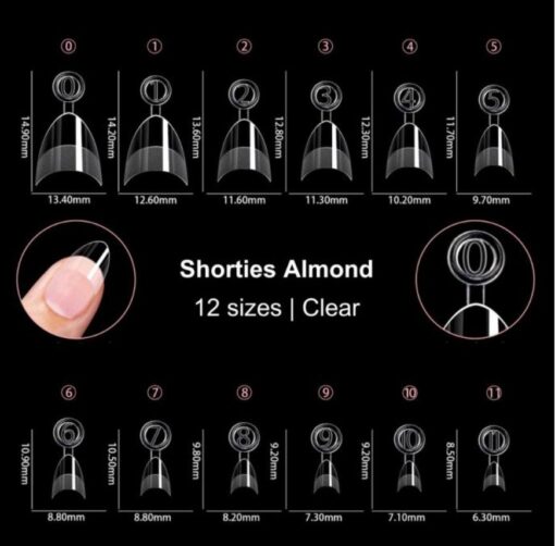 Urban Nails Tip box Shorties Almond