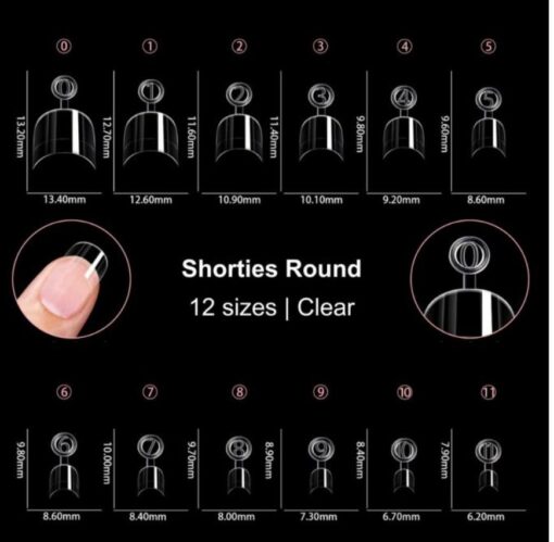 Urban Nails Tip box Shorties round