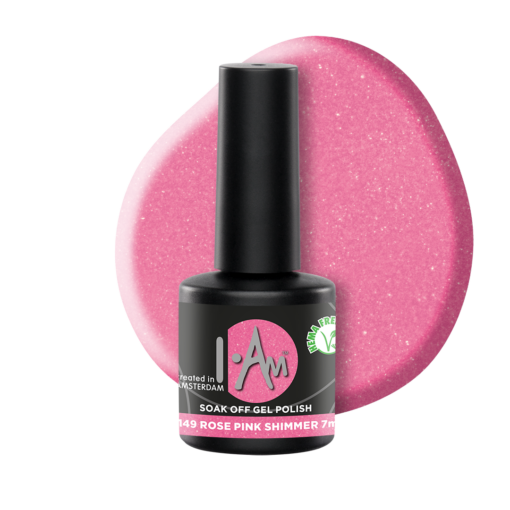 I.Am Soak Off Gel Polish 149 Rose Pink Shimmer 7ml
