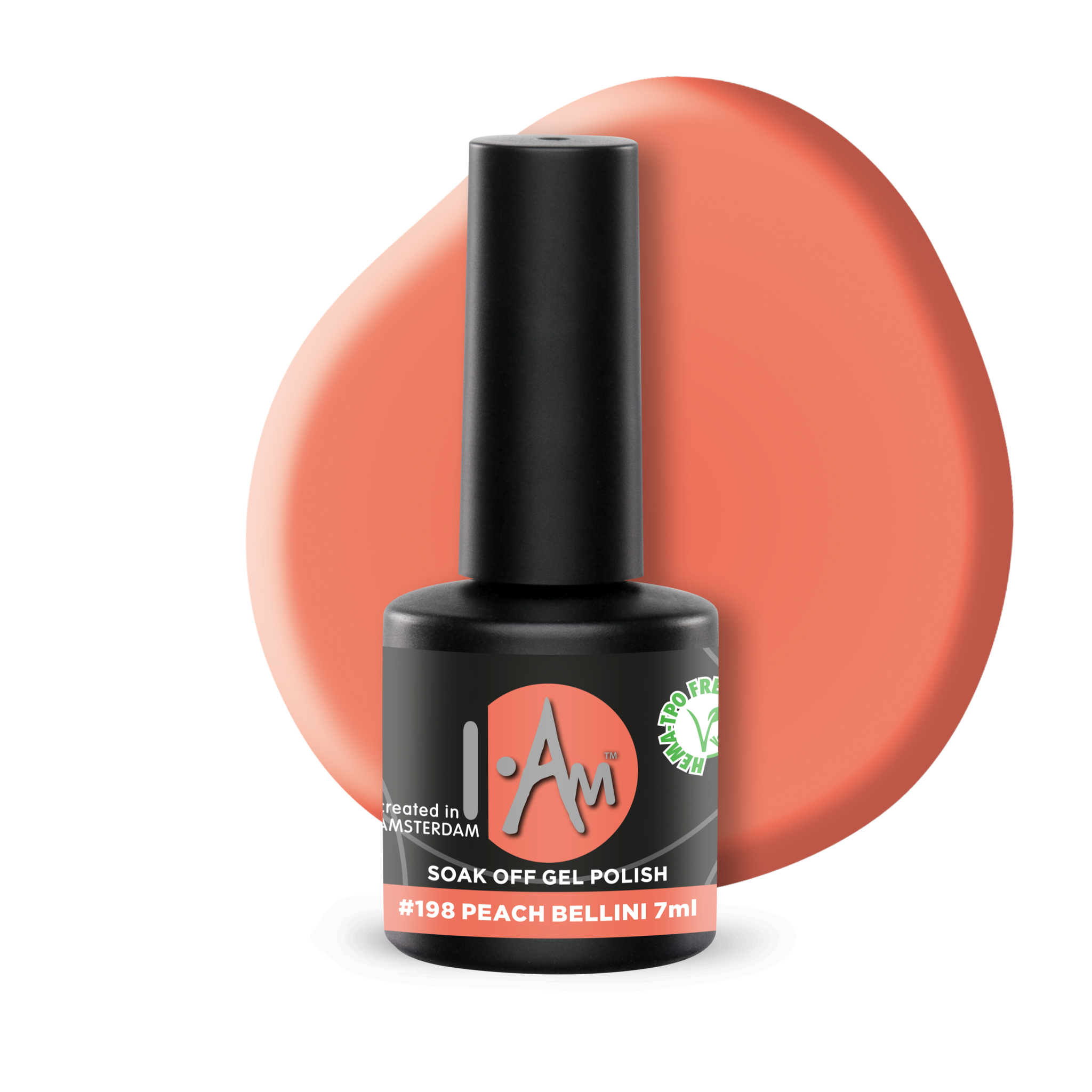 I.am 198 soak off gelpolish Peach Bellini 7 ml.