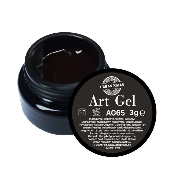 Art gel 65 /ag65 zwart 3 gr. Urban nails